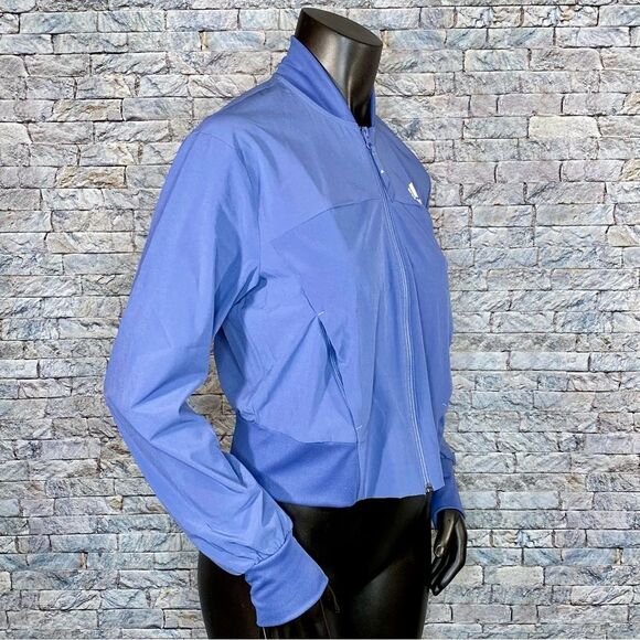 Adidas NWT Cropped Purple Track Jacket SZ Sm Orbit Violet Full Zip Lightweight - Picture 3 of 8